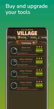 Скачать Clicker Village - Casual Idle [МОД/Взлом Много денег] на Андроид