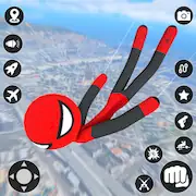 Скачать StickMan Rope Hero Spider Game [МОД/Взлом Много денег] на Андроид