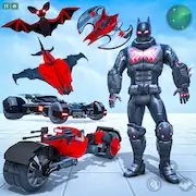 Скачать Bat Hero Man Game : Robot Game [МОД/Взлом Бесконечные монеты] на Андроид