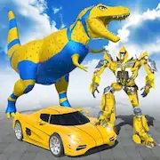 Скачать Flying Dino Robot Car Games [МОД/Взлом Бесконечные монеты] на Андроид