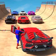 Скачать Superhero Car: Mega Ramp Games [МОД/Взлом Много монет] на Андроид