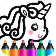 Скачать Bini Рисование Рисовалка детей [МОД/Взлом Меню] на Андроид
