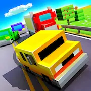 Скачать Blocky Highway: Traffic Racing [МОД/Взлом Много денег] на Андроид