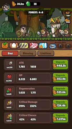 Скачать Idle RPG Adventure Hero [МОД/Взлом Меню] на Андроид