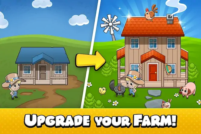 Скачать Idle Farm Tycoon - Merge Crops [МОД/Взлом Unlocked] на Андроид