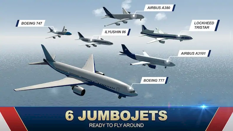 Скачать Jumbo Jet Flight Simulator [МОД/Взлом Бесконечные деньги] на Андроид