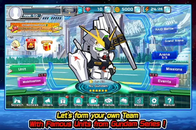 Скачать LINE: Gundam Wars [МОД/Взлом Разблокированная версия] на Андроид