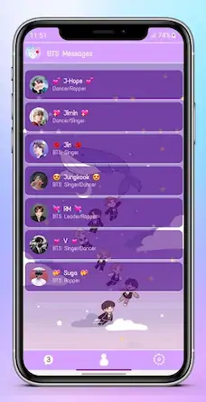 Скачать BTS Messenger: Chat Simulation [МОД/Взлом Бесконечные монеты] на Андроид