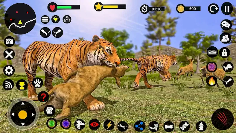 Скачать Игра на выживание семьи тигров [МОД/Взлом Меню] на Андроид