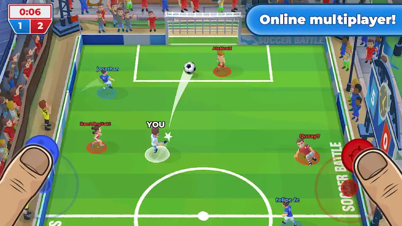 Скачать Футбол: Soccer Battle [МОД/Взлом Разблокированная версия] на Андроид