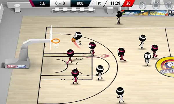 Скачать Stickman Basketball 3D [МОД/Взлом Много денег] на Андроид