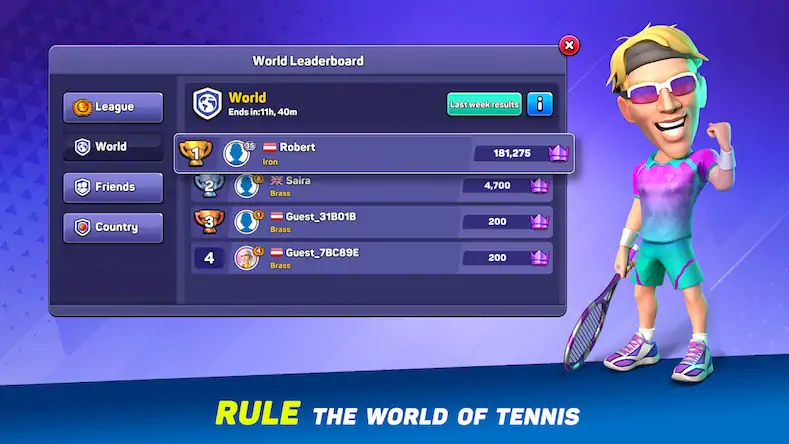 Скачать Mini Tennis: Perfect Smash [МОД/Взлом Меню] на Андроид