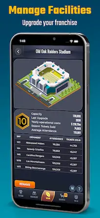 Скачать Ultimate Pro Football GM [МОД/Взлом Много денег] на Андроид