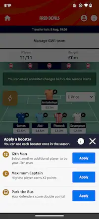 Скачать Dream Team Fantasy Football [МОД/Взлом Разблокированная версия] на Андроид