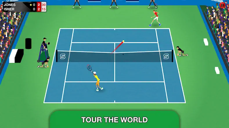Скачать Stick Tennis Tour [МОД/Взлом Бесконечные монеты] на Андроид
