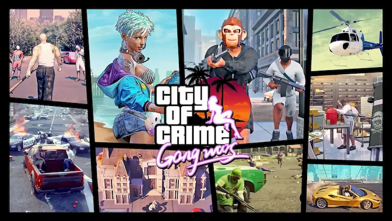 Скачать City of Crime: Gang Wars [МОД/Взлом Много монет] на Андроид