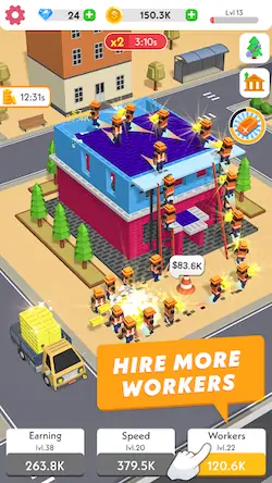 Скачать Idle Construction 3D [МОД/Взлом Бесконечные деньги] на Андроид