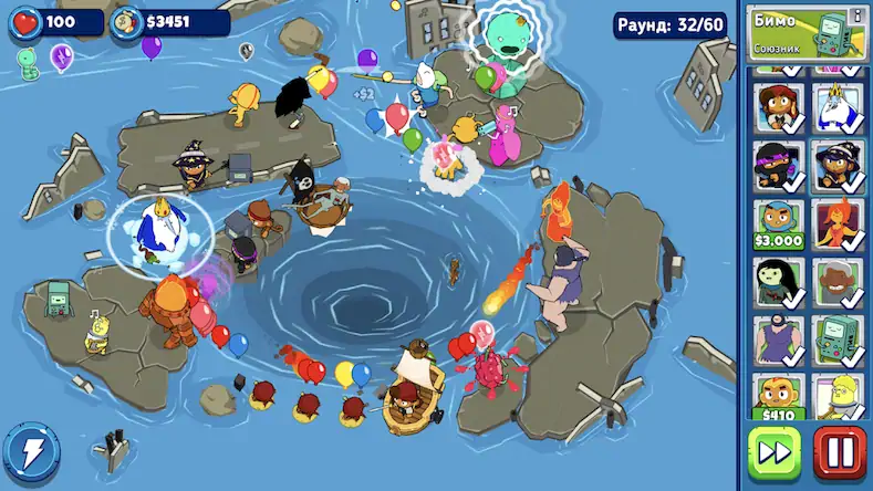 Скачать Bloons Adventure Time TD [МОД/Взлом Меню] на Андроид