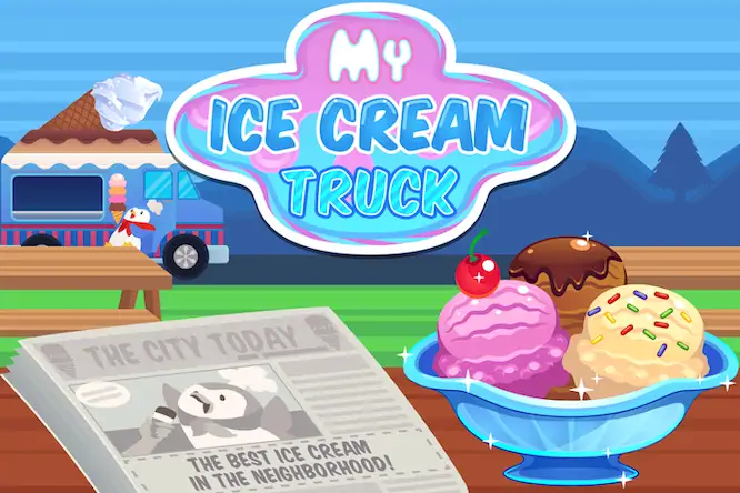 Скачать My Ice Cream Truck Игра с едой [МОД/Взлом Много монет] на Андроид