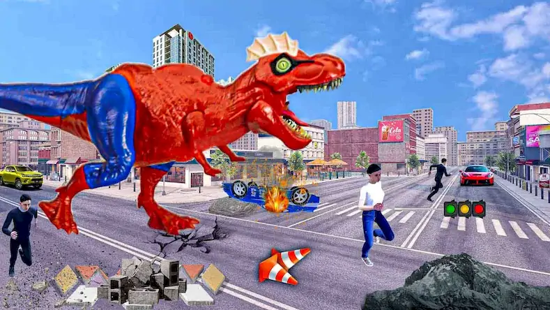 Скачать Extreme City Dinosaur Smasher [МОД/Взлом Меню] на Андроид