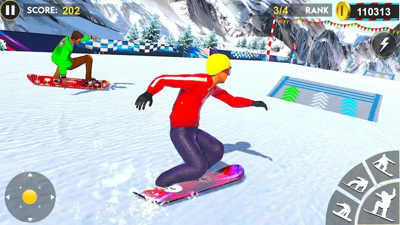 Скачать сноуборд горный трюк 3d [МОД/Взлом Бесконечные монеты] на Андроид