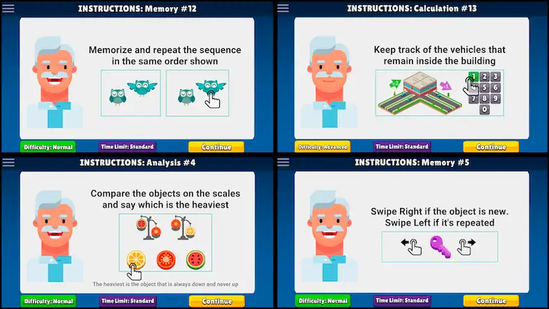 Скачать Neurobics: 60 Brain Games [МОД/Взлом Меню] на Андроид