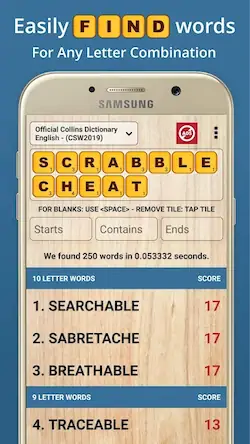 Скачать Scrabble & WWF Word Checker [МОД/Взлом Много денег] на Андроид