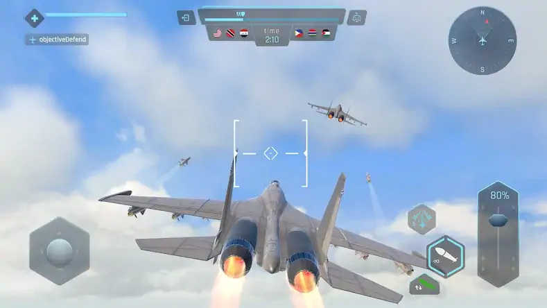 Скачать Sky Warriors: воздушные бои [МОД/Взлом Много денег] на Андроид