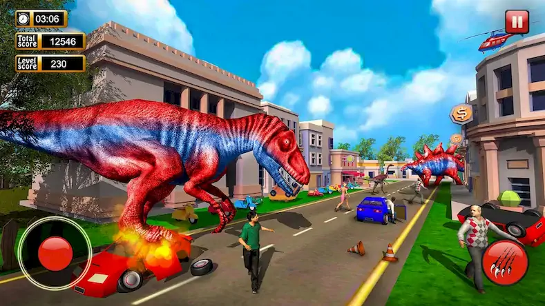 Скачать Динозавр Игра Город Буйство [МОД/Взлом Меню] на Андроид