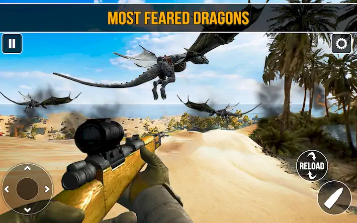 Скачать стрельба драконам: игра дракон [МОД/Взлом Меню] на Андроид