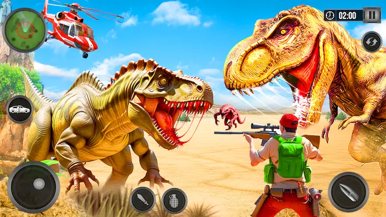 Скачать Wild Dino Hunter 3D Gun Games [МОД/Взлом Много монет] на Андроид