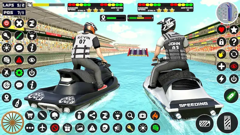 Скачать Jetski Boat Racing: Boat Games [МОД/Взлом Много монет] на Андроид