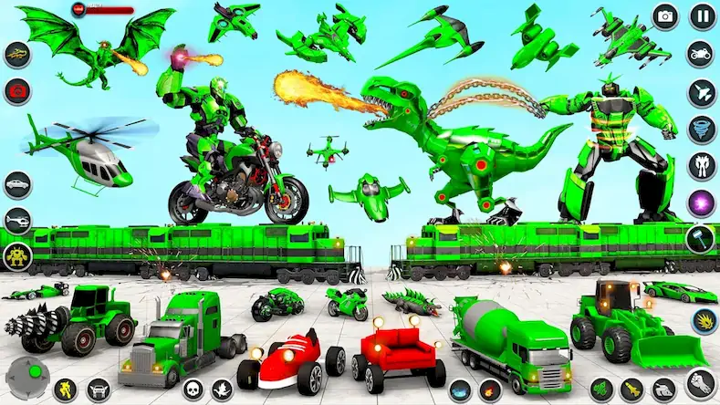 Скачать Dino Robot - Car Robot Games [МОД/Взлом Много денег] на Андроид