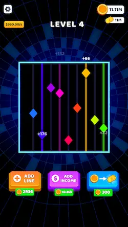 Скачать Bouncing Rainbow: Кликер игры [МОД/Взлом Много монет] на Андроид