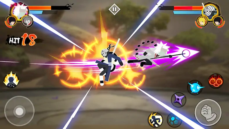 Скачать Stickman Ninja - 3v3 Battle [МОД/Взлом Бесконечные монеты] на Андроид