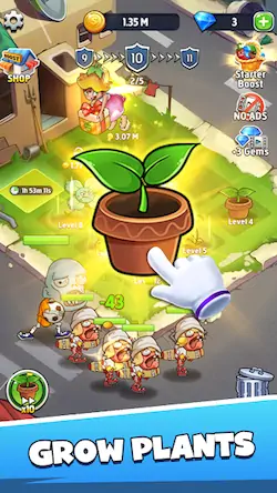 Скачать Merge Plants - игра зомби [МОД/Взлом Unlocked] на Андроид