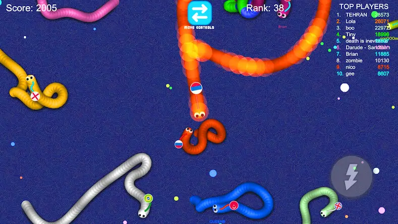 Скачать Worms Snake Zone Battle .io [МОД/Взлом Unlocked] на Андроид