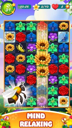Скачать Bloom Rose - Match 3 Puzzles [МОД/Взлом Меню] на Андроид
