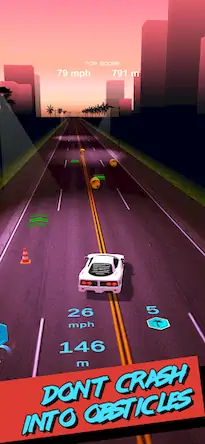 Скачать Turbo 84 - Retro Arcade Racing [МОД/Взлом Меню] на Андроид