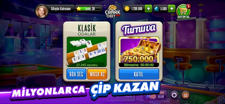 Скачать Çanak Okey Plus - Eşli & Canlı [МОД/Взлом Много монет] на Андроид