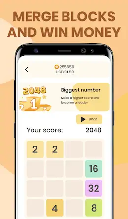 Скачать 2048 - Solve and earn money! [МОД/Взлом Разблокированная версия] на Андроид