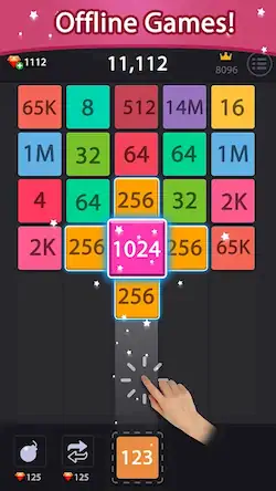 Скачать Merge block-2048 puzzle game [МОД/Взлом Бесконечные деньги] на Андроид