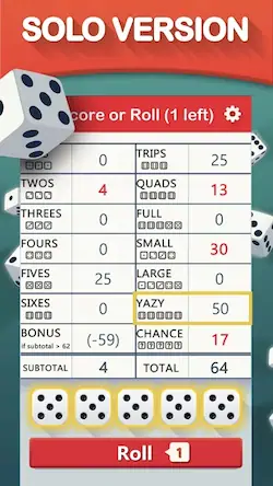 Скачать Yazy the yatzy dice game [МОД/Взлом Бесконечные монеты] на Андроид