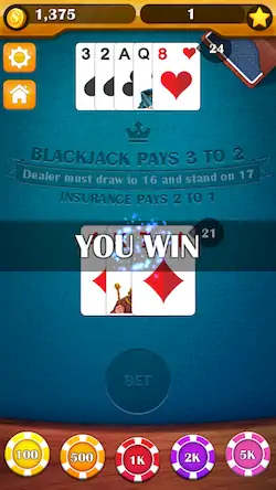 Скачать Blackjack Showdown: 21 Duel [МОД/Взлом Unlocked] на Андроид