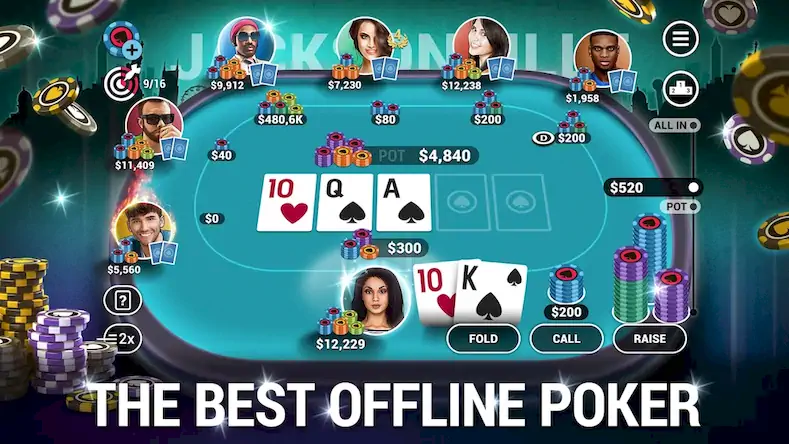 Скачать Poker World - Офлайн Покер [МОД/Взлом Много денег] на Андроид
