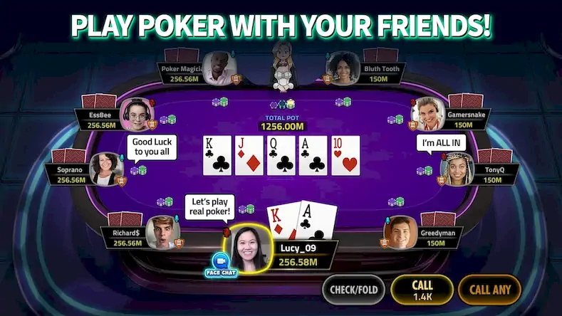 Скачать House of Poker - Texas Holdem [МОД/Взлом Много монет] на Андроид
