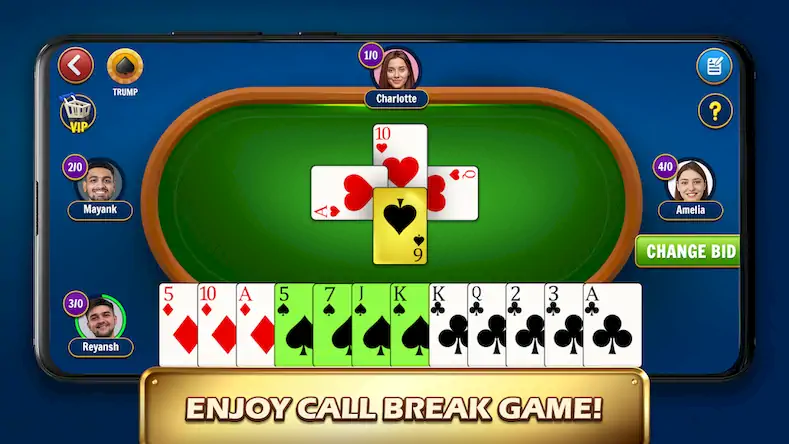 Скачать Callbreak Spades - Card Games [МОД/Взлом Много денег] на Андроид
