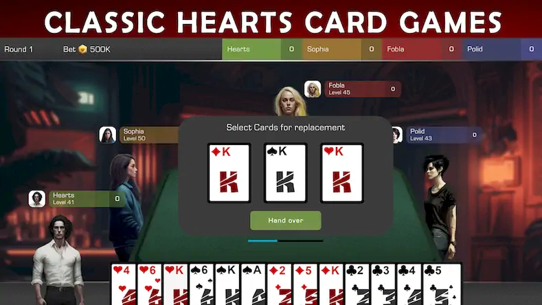 Скачать Hearts Online - Card Games [МОД/Взлом Много монет] на Андроид