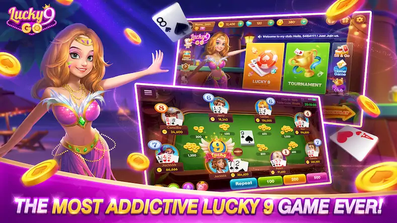 Скачать Lucky 9 Go-Fun Card Game [МОД/Взлом Много монет] на Андроид