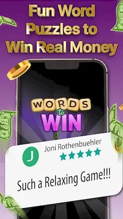 Скачать Words to Win: Real Money Games [МОД/Взлом Бесконечные деньги] на Андроид